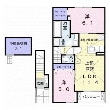 カーサ・ドマーニS 203の間取り図