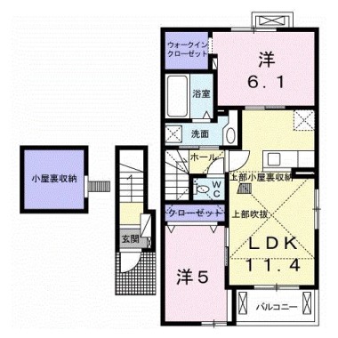 カーサ・ドマーニS 206の間取り図