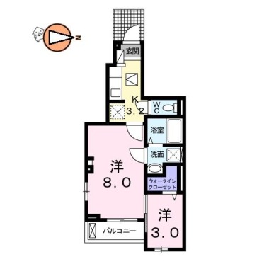 カルミア 101の間取り図