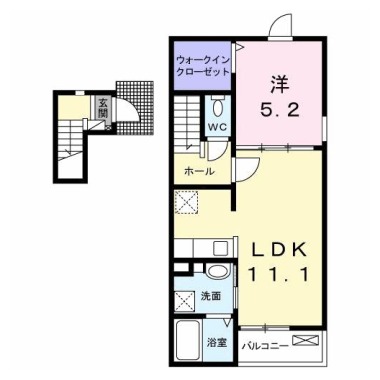 ハナミズキ 201の間取り図