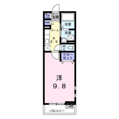 セレノ城南B 201の間取り図