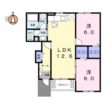 ベネヴォレンテC 103の間取り図