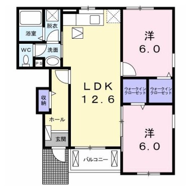 ベネヴォレンテC 105の間取り図