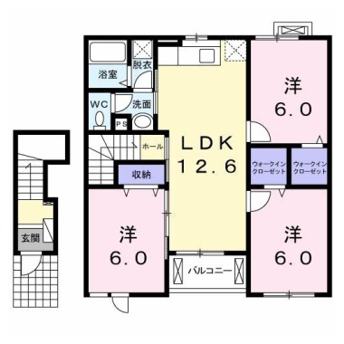 ベネヴォレンテC 203の間取り図