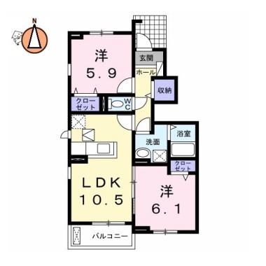 ベネヴォレンテD 102の間取り図