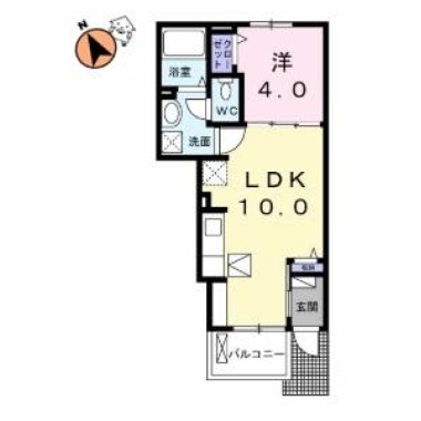 メゾン・ド・KOU A 103の間取り図