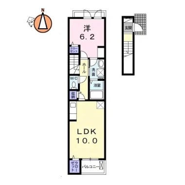 メゾン・ド・KOU B 202の間取り図