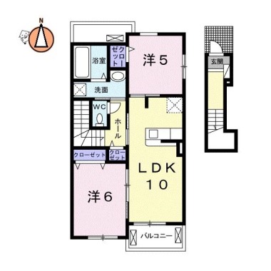 ミライエ沖浜I 201の間取り図