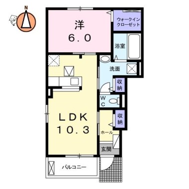 ミライエ沖浜II 101の間取り図