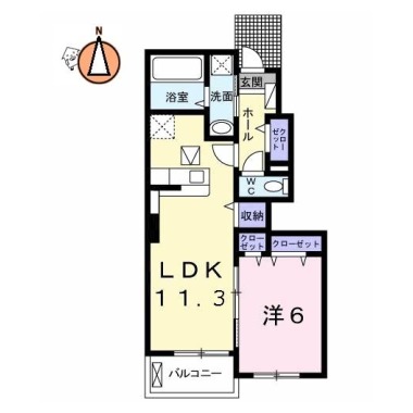 ハイソラーレ II 103の間取り図