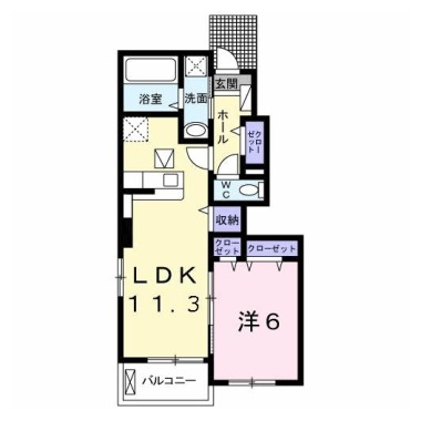 ハイソラーレ II 105の間取り図