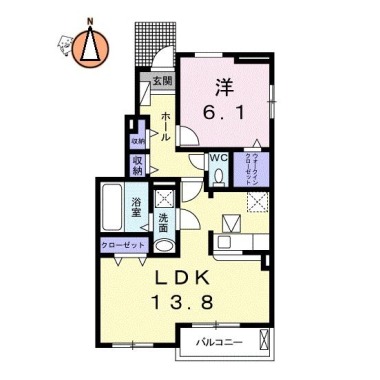ハイソラーレ III 101の間取り図
