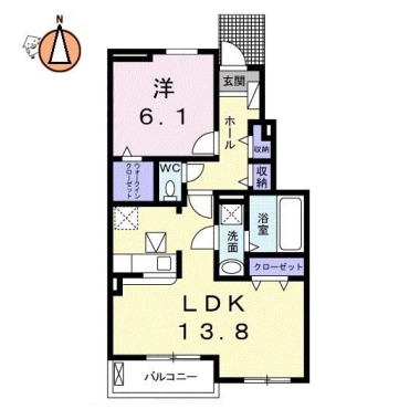 ハイソラーレ III 102の間取り図