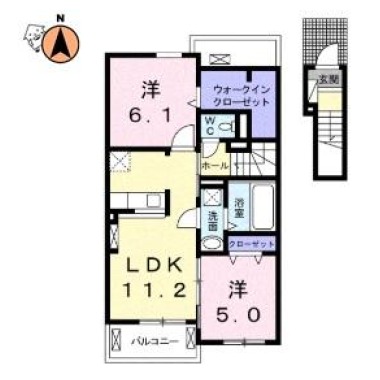 ハイソラーレ III 203の間取り図