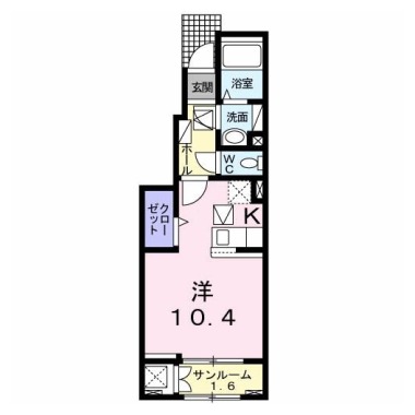 シエロ・ガーデン北島A 102の間取り図