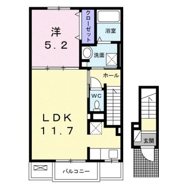 シエロ・ガーデン北島B 203の間取り図
