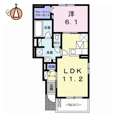 リヒト・コオリ 壱 102の間取り図