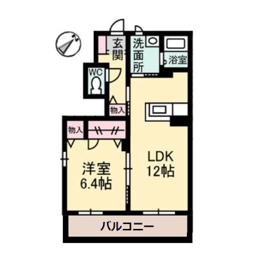 シャーメゾンエピナールIII番館 B102の間取り図