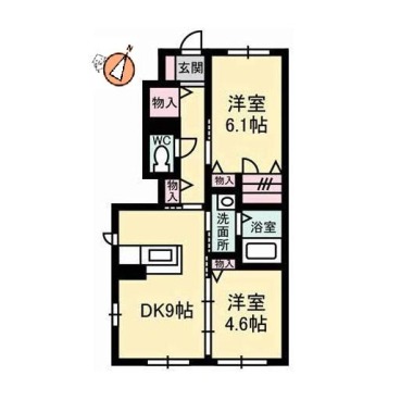 シャーメゾンエピナールIII番館 C106の間取り図