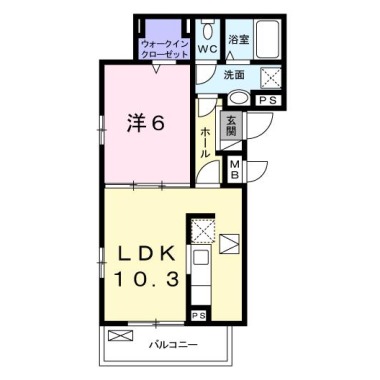 FLAT YーIII 101の間取り図