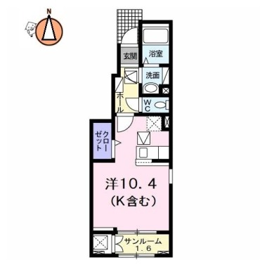 JadeHouse庄町 A 101の間取り図