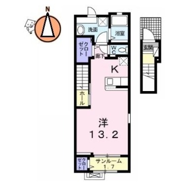 コッティ クワハラIV 201の間取り図