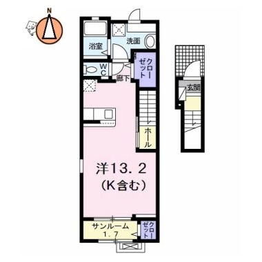 コッティ クワハラIV 202の間取り図