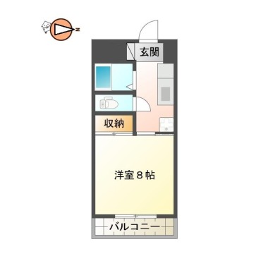 庄町 マンション 1K 102の間取り図