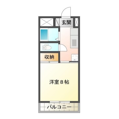 庄町 マンション 1K 306の間取り図