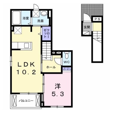 ゴールドハウス II 202の間取り図