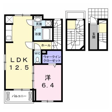 ゴールドハウス II 302の間取り図