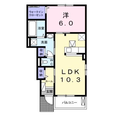 モンテリザイア II 105の間取り図
