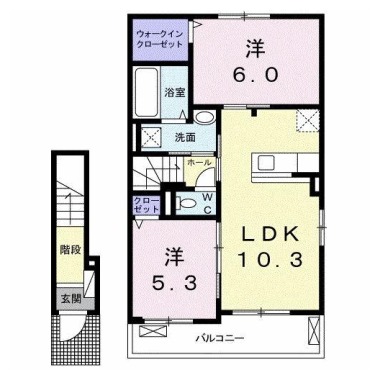 モンテリザイア II 205の間取り図