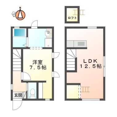 フィットセル佐古 Aの間取り図