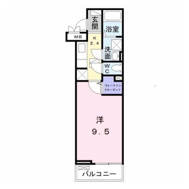 マリオ北島 D 101の間取り図
