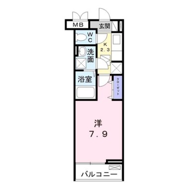 マリオ北島 D 105の間取り図