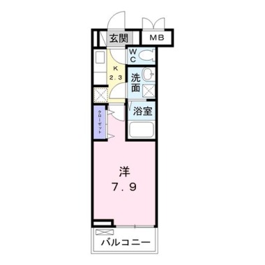 マリオ北島 D 202の間取り図