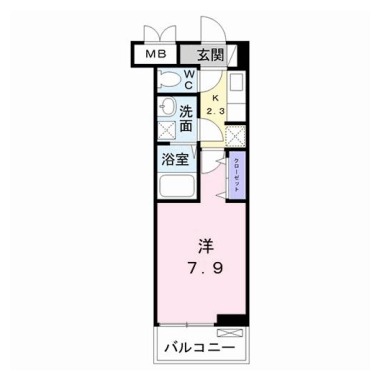 マリオ北島 D 205の間取り図