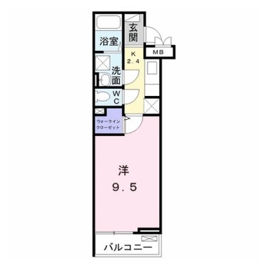 マリオ北島 D 306の間取り図