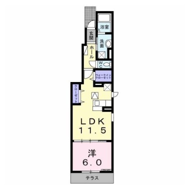 ハウラービレッジ 大阪屋 101の間取り図