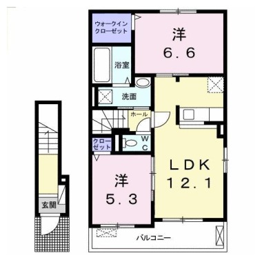 フィチュール A 202の間取り図