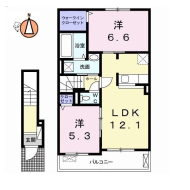ココン I 202の間取り図