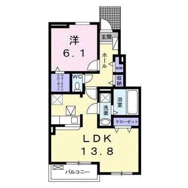 サン ウィステリア II 102の間取り図