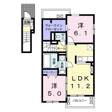 サン ウィステリア II 201の間取り図