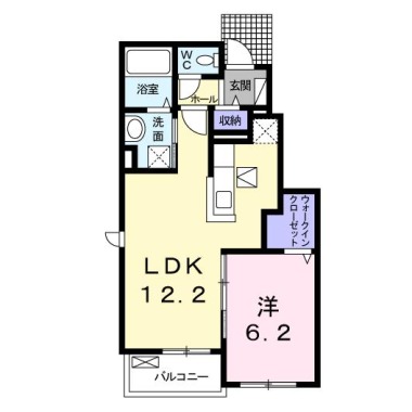 グラン ベルジュ D 102の間取り図