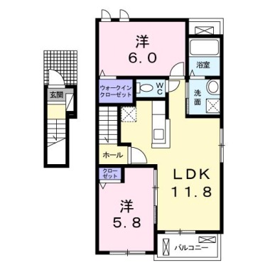 グラン ベルジュ D 201の間取り図