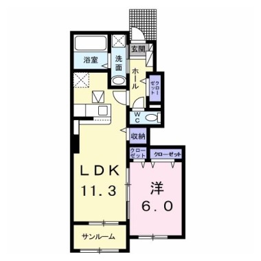 ルミエール応神II 102の間取り図