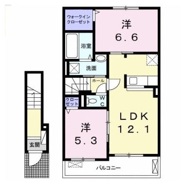 スイートピー 202の間取り図