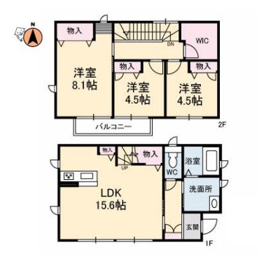 シャーメゾンMORI Aの間取り図