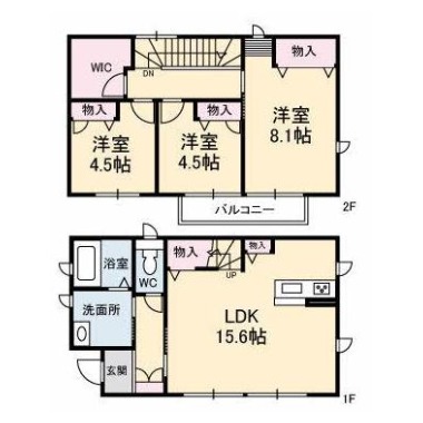 シャーメゾンMORI Bの間取り図